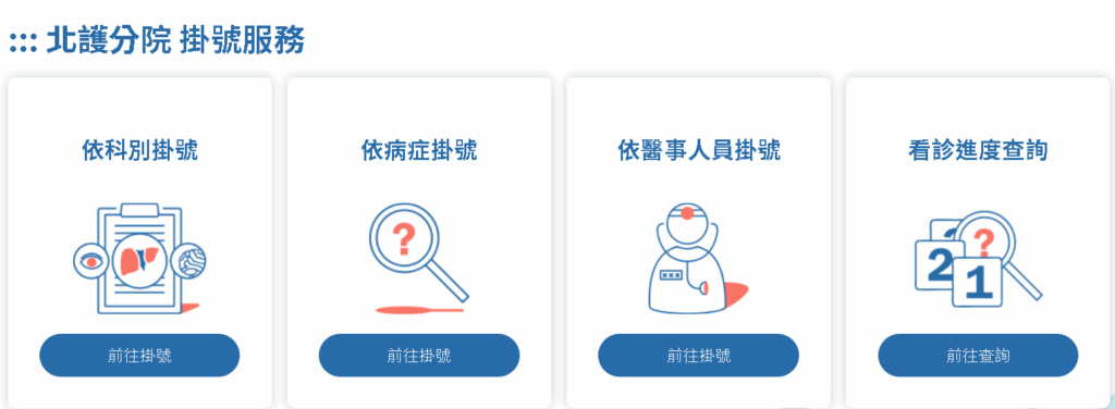 北護分院 掛號